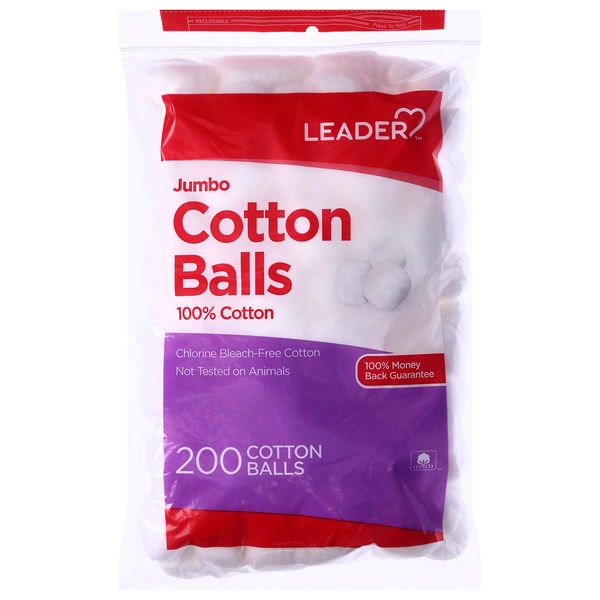 Leader Cotton Jumbo Balls 200ct