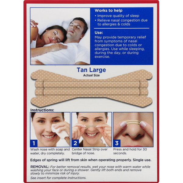 Leader Nasal Strips Tan Large 30ct