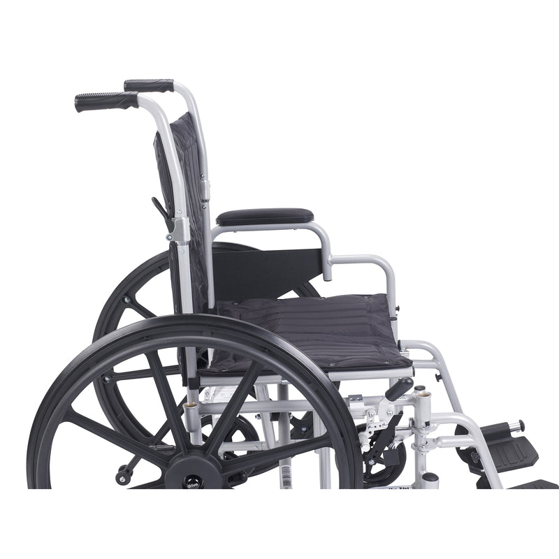Drive Medical Poly Fly Light Weight Transport Chair Wheelchair with Swing away Footrest 20"