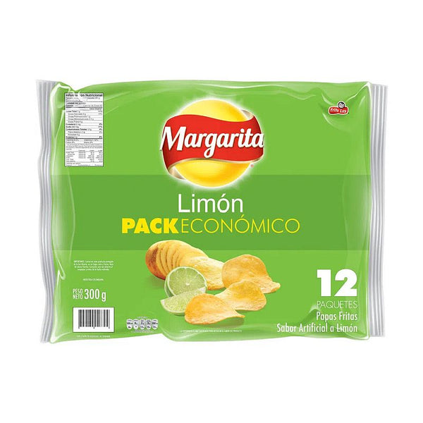 PepsiCo Margarita Limon Papas 12 paquetes 25gr