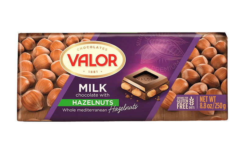 Chocolate con leche de valor con avellana 8.75 oz