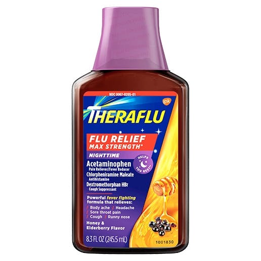 Theraflu NightTime Flu Relief Max Strength 8.3 Oz