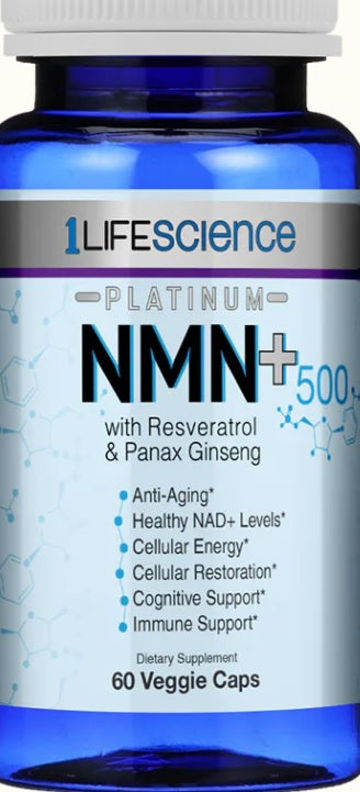 1Life Science NMN+ 500 Platinum -- 60 Veggie Caps