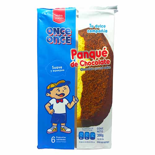 Una vez una vez panque de chocolate 6 pk 390g