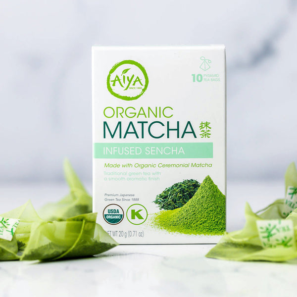 Aiya org.matcha infundió la bolsa sencha 10ct