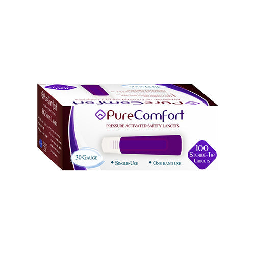 Pure Comfort Pressing Safety Lancet 100 Ct