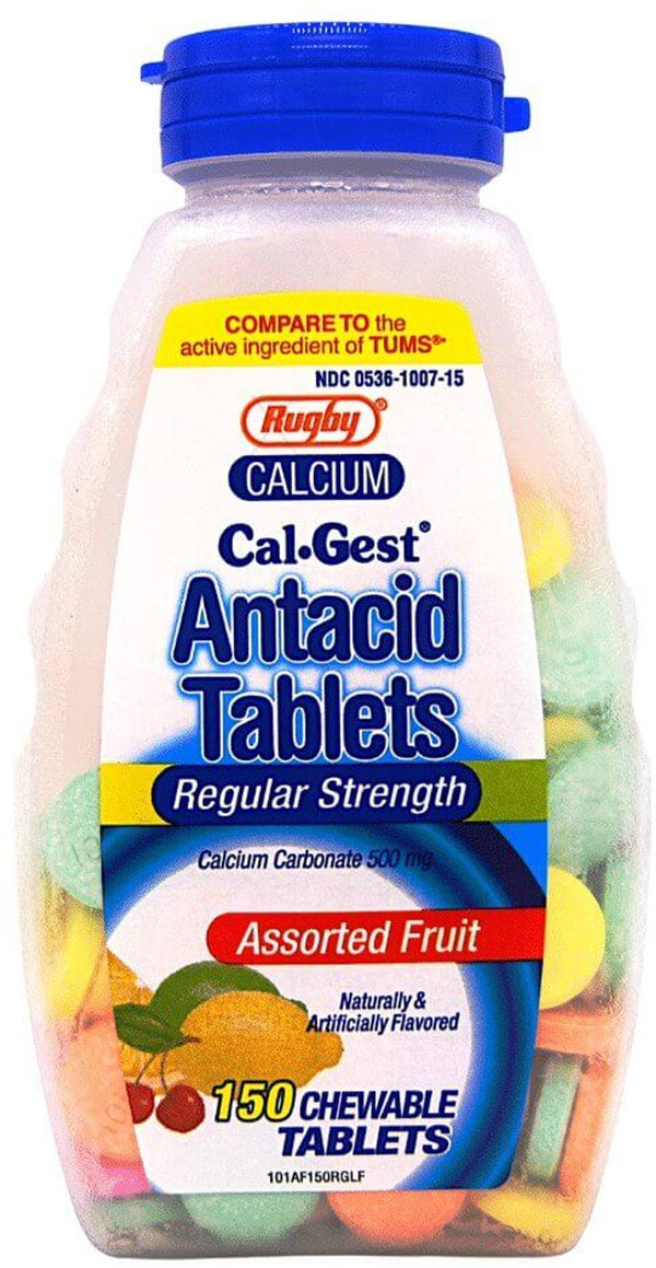 Antácido de rugby fruta variada masticables tabletas 150ct