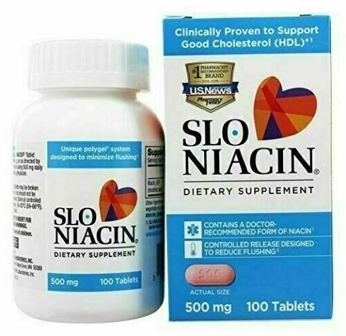 SLO niacin 500mg 100 tabletas