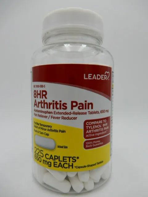 Leader 8Hr Arthritis Pain 650mg Caplets 225