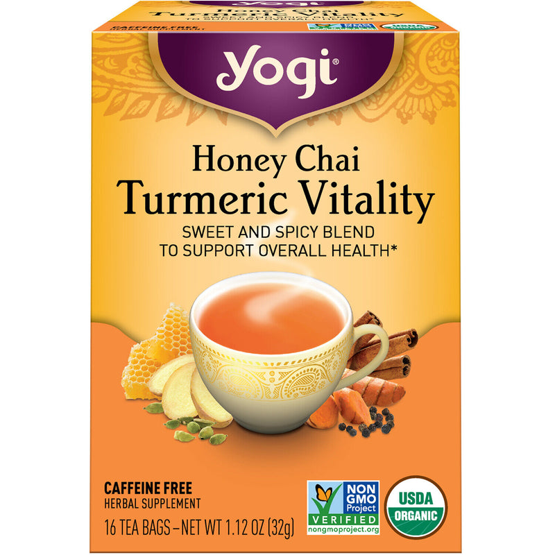 Yogi té miel chai vitalidad de cúrcuma 16 bolsas de té