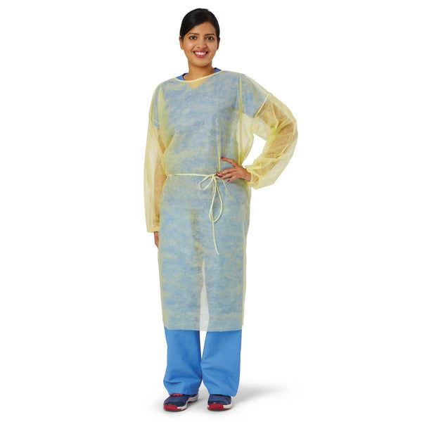 Vestidos de cubierta de Medline amarillo extra grande xl 10ct