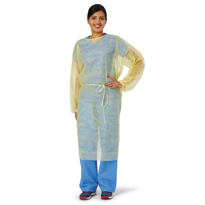 Medline Cover Gowns Yellow Extra Large XL 10ct