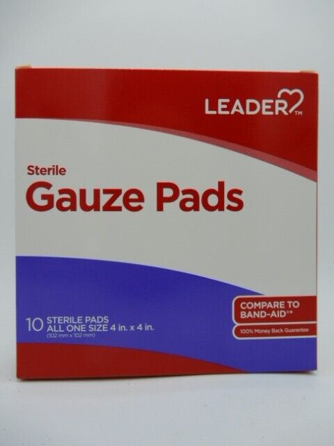 Leader Gauze Pads 4" x 4" 10ct