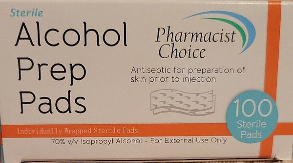 Pharmacist Choice Sterile Alcohol Prep Pads 100ct