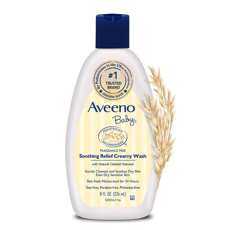 Aveeno bebé relajante alivio cremoso lavado 8 oz