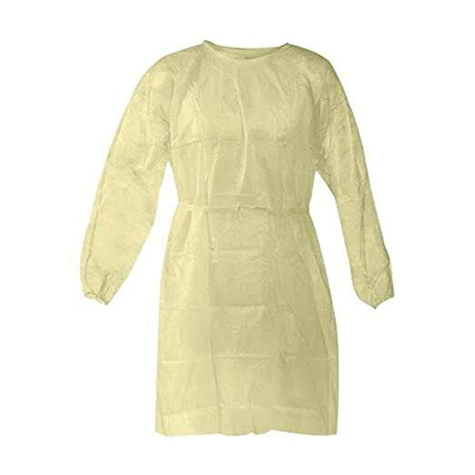 Medline Cover Gowns Yellow Extra Large XL 10ct