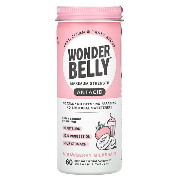 Wonder Belly Antacid Strawberry Chewables 60ct