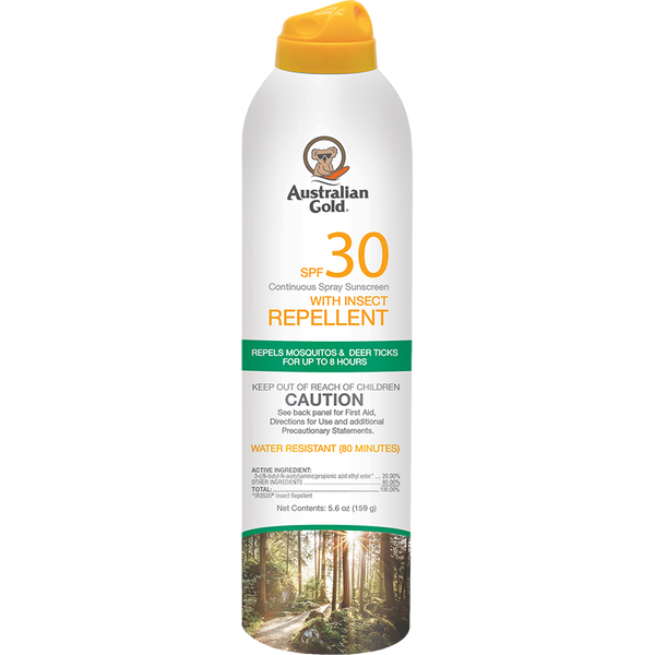 Australian Gold SPF 30 Continuos Spray Insect Repelente 5.6oz