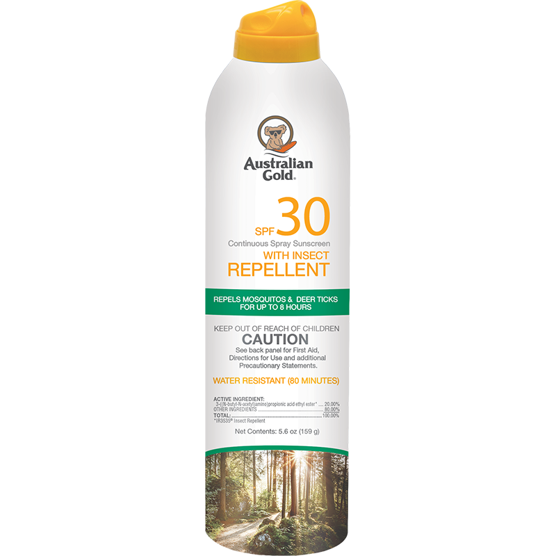 Australian Gold SPF 30 Continuos Spray Insect Repelente 5.6oz