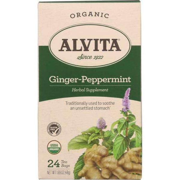 Alvita Organic Ginger Peppermint Tea Bags 24ct