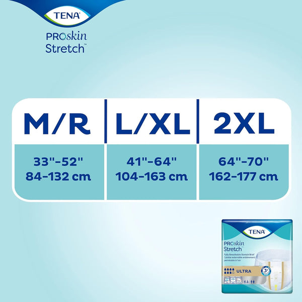 TENA Stretch Ultra Brief, L / XL, Heavy Absorbency, 36 ea.