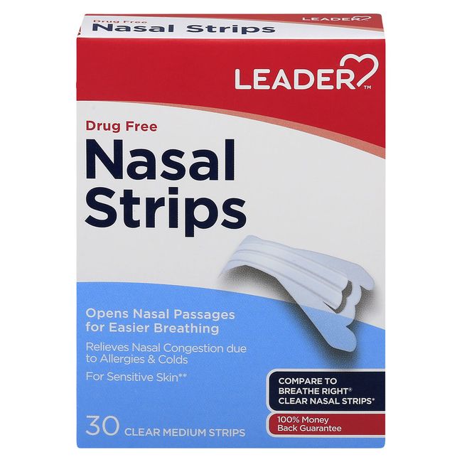 Líder Nasal Strips Med 30CT