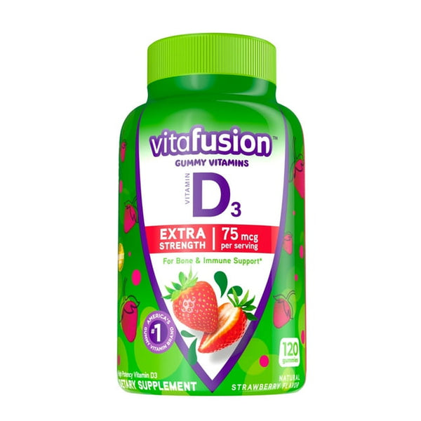 Vitafusion Extra Strength Vitamin D3 Gummies 120ct Strawberry