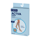 Jobst Activa Sheer Knee Knee High 20-30 Beige sedoso del pie cerrado