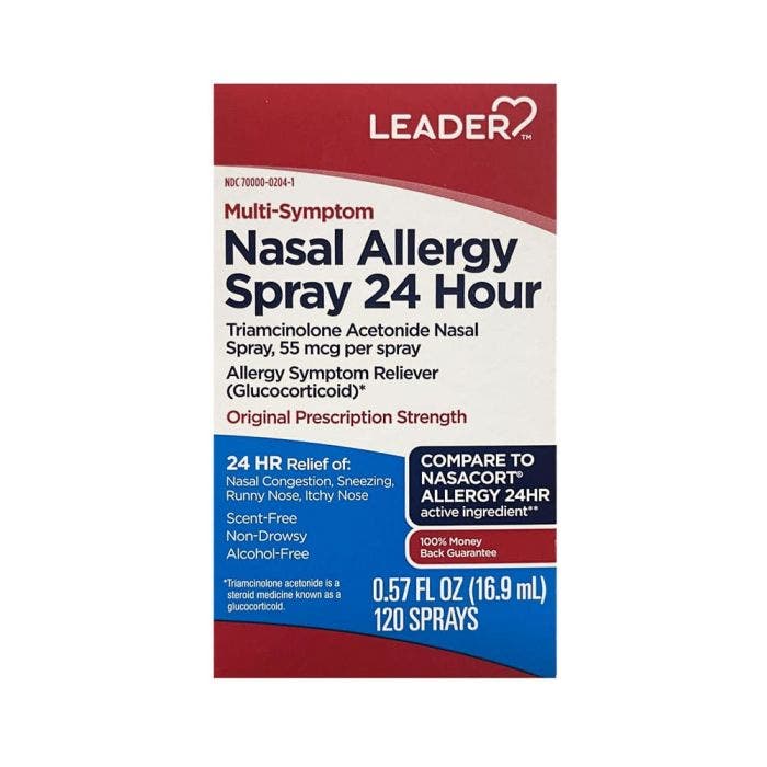 Leader Nasal Allergy Spray 24hr Multi-Symptom Spray 0.57oz