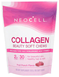 Neocell Collagen Beauty Soft Chews, Collagen type 1 and 3, Hyaluronic Acid, Vitamin C