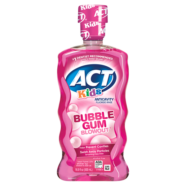 ACT Kids Bubblegum Mouthwash Anti-Cavity Fluoride