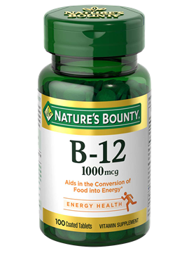 Nature's Bounty Vitamin B-12 1000 mcg 100 Coated Tablets