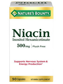 Nature's Bounty Niacin 500 mg cápsulas