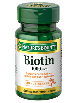 Nature's Bounty Biotin 1000 mcg 100 Tablets