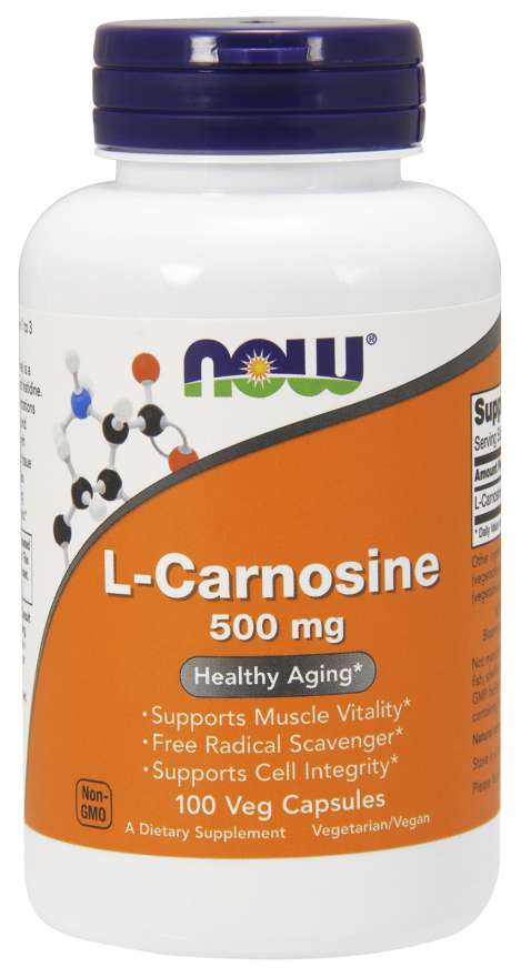 Now Carnosine 500mg 100 Vegetable Capsules