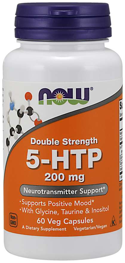 Now 5 HTP 200mg Double Strength 60 Vegetable Capsules