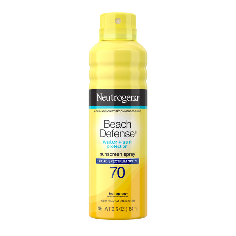 Neutrogena Beach Defense Oil-Free Body Sunscreen Spray, SPF 70, 6.5 oz