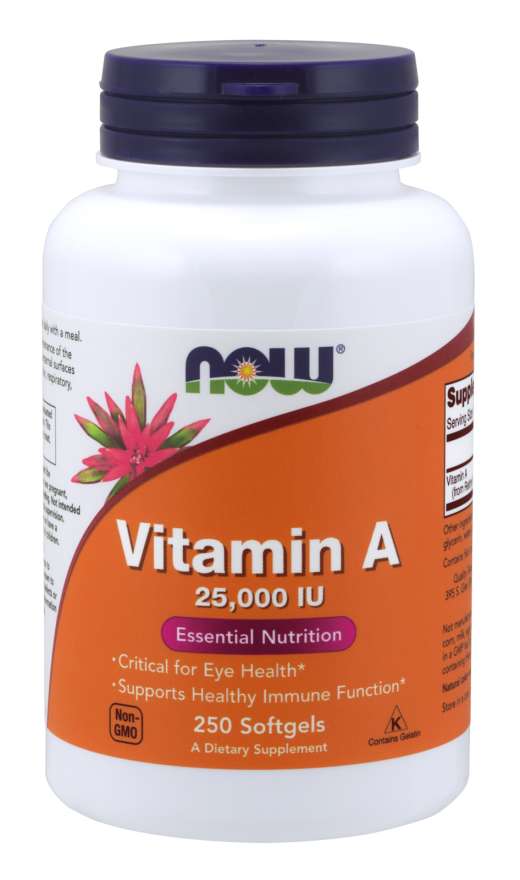 Now Vitamin A 25000 IU 100 Softgels
