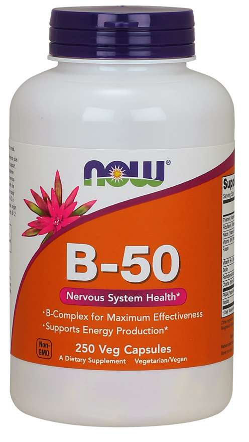 Now Vitamin B-50 mg 250 Veg Capsules