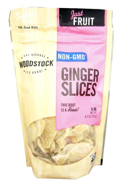 Woodstock Farms-Low Sugar Unsulphured Ginger Slices 8.5 oz