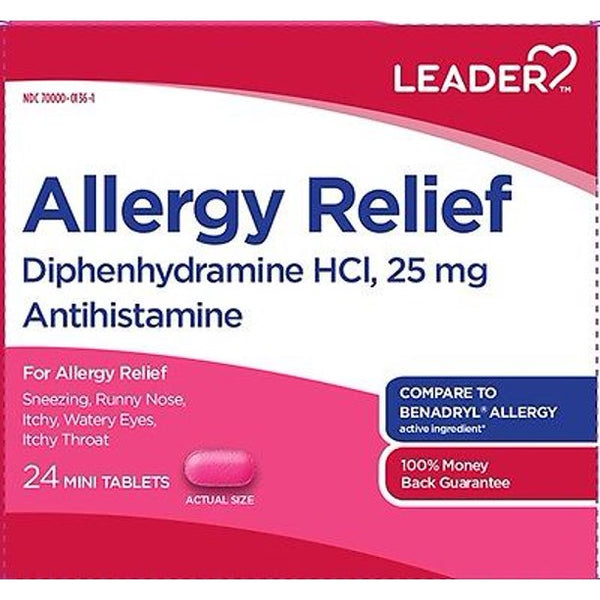 Leader Allergy Relief 25mg Mini Tablets