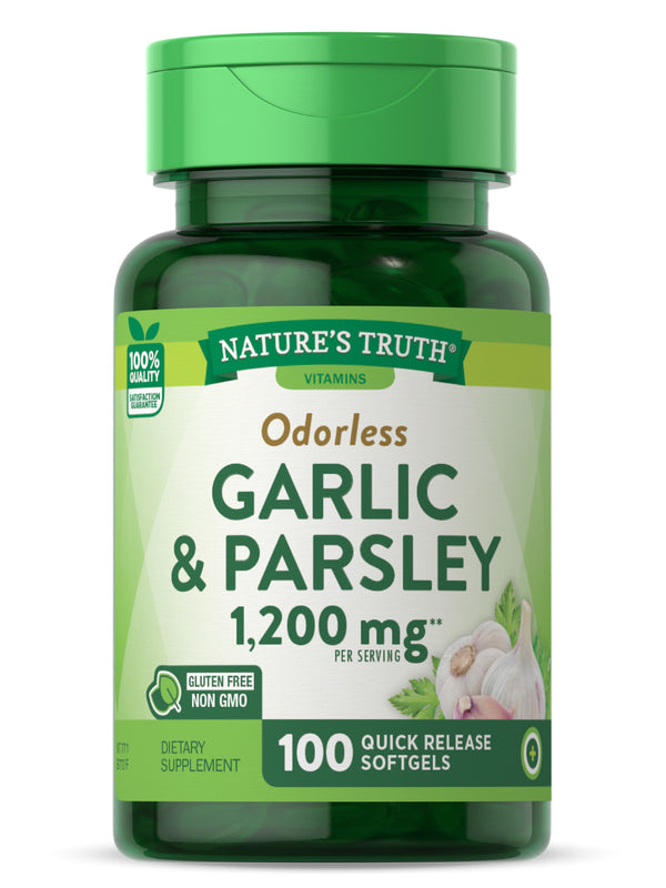 Nature's Truth Odorless Garlic and Parsley 1200mg 100 Softgels
