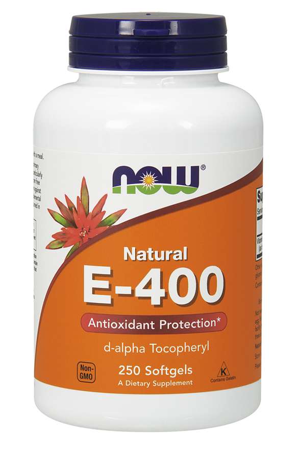 Now Vitamin E-400 D-Alpha Tocopheryl 250 Softgels