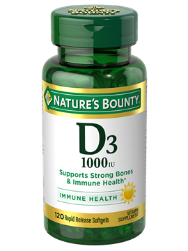 Nature's Bounty Vitamin D3 1000 IU 120 Softgels