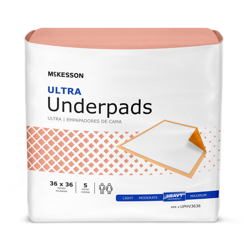 McKesson Underpad Ultra 30 X 36 in. Heavy absorbency