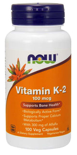 Now Vitamin K-2 10 mcg 100 Vegetable Capsules