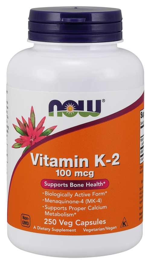 Now Vitamin K-2 10 mcg 100 Vegetable Capsules