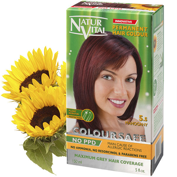 Naturvital-Ppd Free Coloursafe Mahogany No. 5.5 Hair Dye