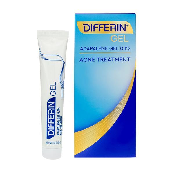 Differin 0.1% Adapalene Acne Treatment Gel, 1.6 oz (45g)