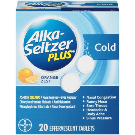 Alka-Seltzer Plus Cold Medicine, Orange Zest Effervescent Tablets